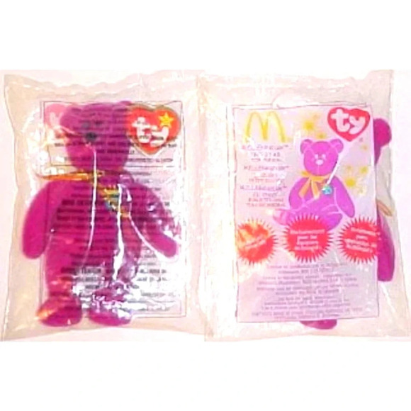 TY McDonald's Teenie Beanie - CREW MILLENNIUM Bear (2000 - McDonald's Employee) - Picture 1 of 4